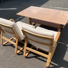 ● 無印良品、ダイニングセット、新品価格117590円、ダイニングテーブル