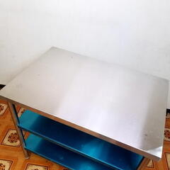 【岐阜市 引取り大歓迎/近隣配達可】 美品 業務用 3段ステンレス台 作業台 900×600×800 店舗 飲食店 厨房 キッチン 厨房機器