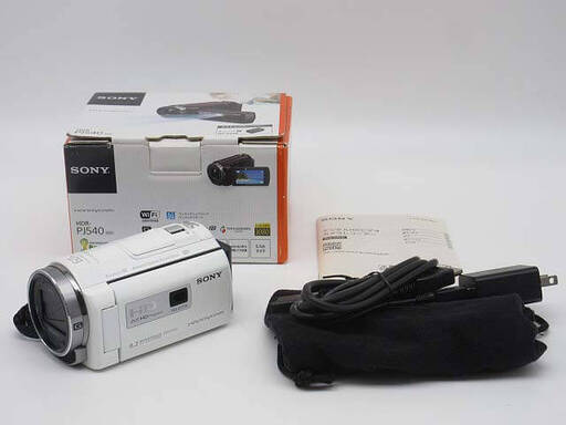 ss3904　ソニー　デジタルHDビデオカメラ　HDR-PJ540　ホワイト　SONY　ハンディカム　白　プロジェクター機能付き　コンパクト　小型　軽量　ハンディ　片手　ビデオ撮影