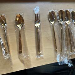 Gold Cutlery 金スプーン＆フォーク12本セット　袋入...