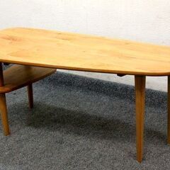 KEYUCA ミースローテーブル 天然木 センターテーブル   中古家具 店頭引取歓迎 R6214)