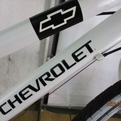 C111★17000円スタート★整備済み スポーツ中古自転車 【クロスバイク　CHEVROLET　白　26インチ】
