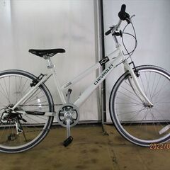 C111★17000円スタート★整備済み スポーツ中古自転車 【クロスバイク　CHEVROLET　白　26インチ】