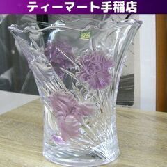 ホヤ クリスタル 花瓶 フラワーベース 花柄 HOYA CRYS...
