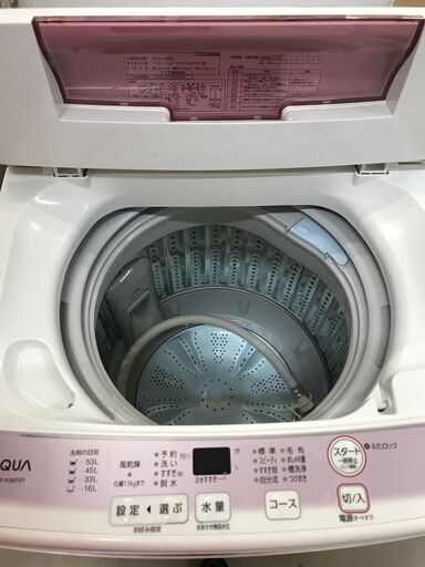✨アクア　洗濯機　AQW-KS6F　17年式　6㎏　中古✨うるま市田場✨