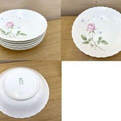 ナルミ ボーンチャイナ 食器まとめ売り 計24枚 大量 皿 プレート 皿 ボウル ホワイト 白 シルキーホワイト NARUMI 札幌市