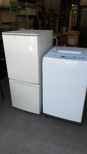 セット636⭐シャープ冷蔵庫137L＋エルソニック洗濯機5kg