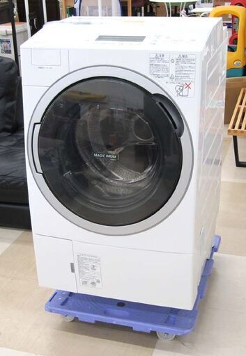 札幌市/清田区 動作品 TOSHIBA/東芝 ドラム式洗濯乾燥機 TW-117V5L 16年製 洗濯11kg/乾燥7kg 左開き Bigマジックドラム 生活家電 一部難あり