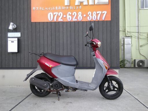 ★33000円　レッツ４　セル１　実働車★スズキ　原付　スクーター　４スト　レッツ　赤