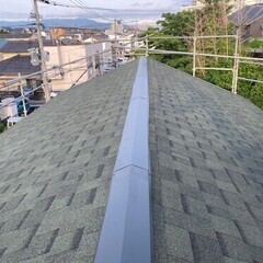 福岡市南区でスレート屋根にアスファルトシングルのカバー葺き（重ね葺き）