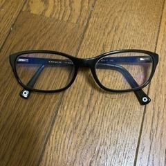 coachコーチの黒縁眼鏡メガネ度入り売ります。