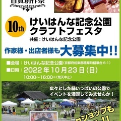 ＊出店者募集＊　百貨創作祭 第１０回けいはんな記念公園クラフトフ...