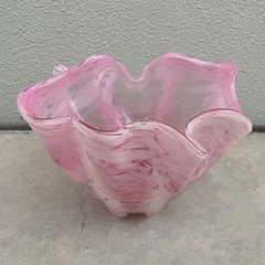 フラワーベース　花瓶　花器　ピンクマーブル
