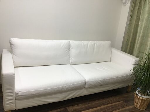 IKEA  3～4人掛けソファ白  清潔感