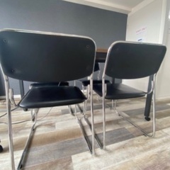 パイプ椅子 4脚セット （黒）