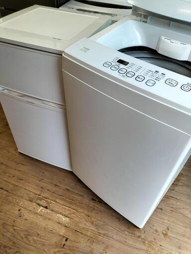 新生活応援家電セット！！No９８　ELSONIC EJ-R832W 2ドア冷凍冷蔵庫　83L 2019年製・ELSONIC EM-L50S2 全自動洗濯機　5.0K 2019年製 2点セット！！