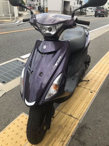 アドレス　V125SCF4MA　インジェクション　パープル　外装綺麗美車