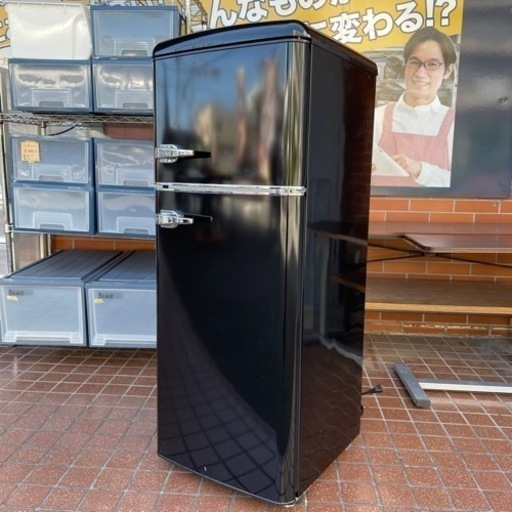 【3/4 受け渡し予定あり】アイリスオーヤマ ノンフロン 冷凍 冷蔵庫 PRR-122D-B 2022年製 2ドア 87L ブラック 一人暮らし