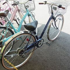 J025☆一部小凹み有り☆普通自転車☆AZZURARE☆LEDダイナモ☆26インチ