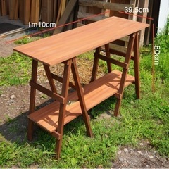 アウトドア風ウッドテーブル 塗装品(オーク)
