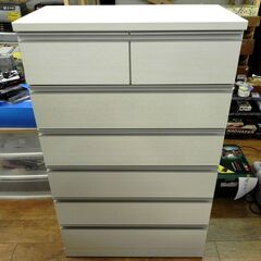 ニトリ 6段チェスト ホーク2 幅80×奥42×高128.5cm タンス 収納 衣類