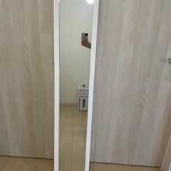 木製　スタンドミラー　鏡