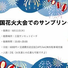 三国花火大会のサンプリング業務