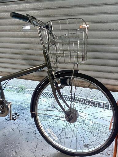 自転車中古 無印良品 内装3段変速 オートライト カゴ鍵付き タイヤ26インチ
