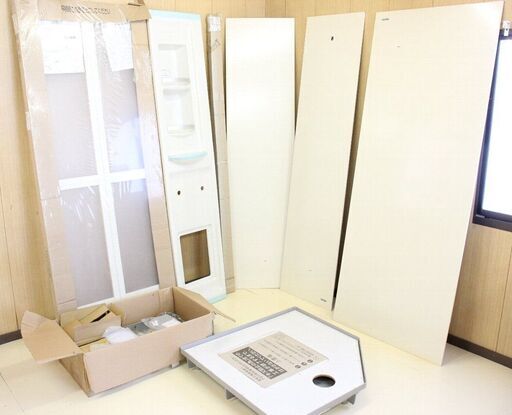 新品・置き古し品☆INAX☆シャワールームユニット☆SPB-0808SBEL＋HBRXX4☆簡易シャワー☆扉にヒビあり