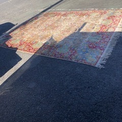 ★超特価！大判 6畳位★ビンテージ ペルシャ絨毯 ウール 246×311㎝位 リビング ダイニング R040729