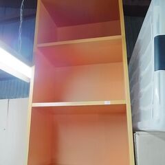 3段カラーボックス　オレンジ　カラーBOX　ホワイト　収納棚　本...