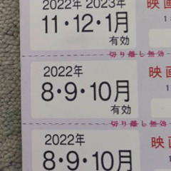 【値下げしました。1回800円⇒700円】テアトルの株主優待券　8回分