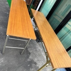 会議用テーブル　木製　2台　折り畳み　事務用　長机　オフィスディ...
