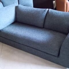 ニトリ コーナーソファ Nポケット A3 COUCH FM-DGY カウチソファ L字ソファ 布製 ダークグレー系 家具 札幌市東区 新道東店