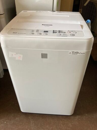 ☆中古￥10,800！Panasonic　パナソニック　5.0kg洗濯機　家電　NA-F50ME4型　2017年製　幅56cmｘ奥行57cmｘ高さ88cm【BG220】
