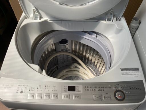 ☆美品￥15,000！【会員価格￥12,000】SHARP　7.0kg洗濯機　家電　2018年製　ES-GE7B-W型　【BG222】