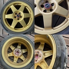 speedline スピードライン アルミ ホイール 17インチ 4本 17×7JJ 5穴 100 +48