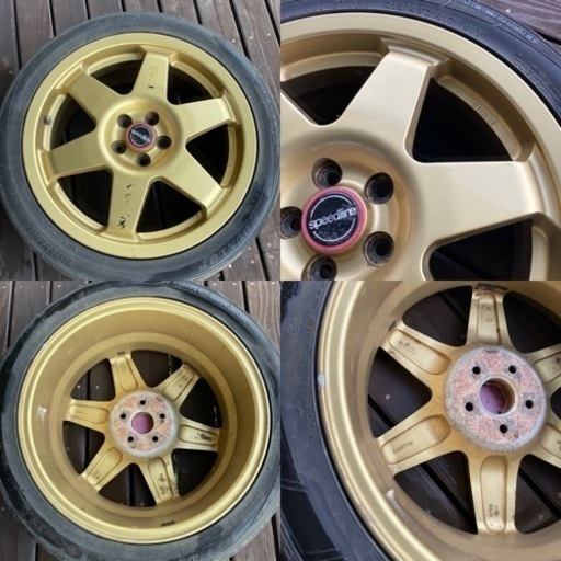 speedline スピードライン アルミ ホイール 17インチ 4本 17×7JJ 5穴 100 +48