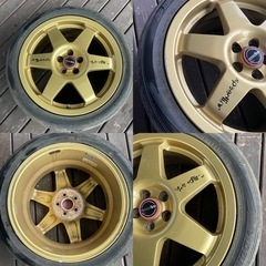 speedline スピードライン アルミ ホイール 17インチ 4本 17×7JJ 5穴 100 +48