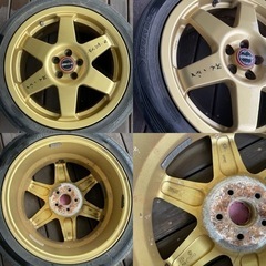 speedline スピードライン アルミ ホイール 17インチ 4本 17×7JJ 5穴 100 +48