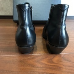 サンローラン ヒールブーツ 40 1/2 ビブラムソール貼り済 ショートブーツ