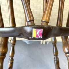 ヴィンテージチェア 飛騨産業 キツツキマーク ウィンザーチェア スピンドルバック １脚 アンティーク レトロ 木製 椅子 札幌市手稲区