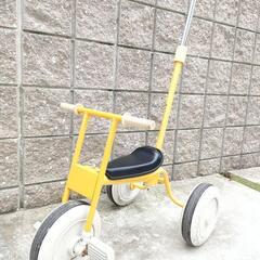 無印良品★三輪車 舵取り棒付き イエロー