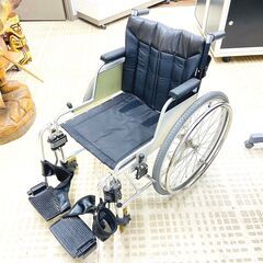 メーカー不明 車椅子 ブラック アルミ製 自走式 日本製