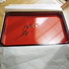 新品未使用品　お盆　山桜柄