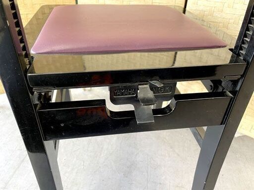 YAMAHA ピアノ専用イス トムソン椅子 高さ調節 昇降 背もたれ付き