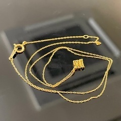 【超美品‼️】シエナ 天然ダイヤモンド9石(0.1カラット) K18 イエローゴールド レディースネックレス