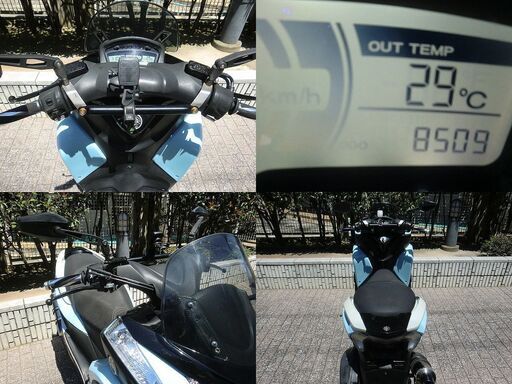 ★普通免許仕様トリシティ125ワイドトレッド「低走行8km台」BEAMSマフラー 白/ブルー★東京/大田区【下取OK】 ☆普通免許仕様トリシティ125ワイドトレッド「低走行8km台」BEAMS