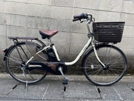 【電動自転車】26インチ　美品❗️8.9ah新品バッテリー付　前後タイヤ新品❗️大型バスケット付　若林自転車　膳所店　SALE中❗️
