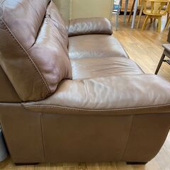 R206 最高級感 NITORI 本革2Pソファ ブラウン、幅180cm 美品